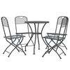 vidaXL Garden Dining Set Anthracite Expanded metal mesh with e-coating