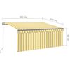 vidaXL Retractable Awning Yellow and White