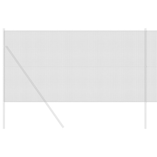 vidaXL Welded Wire Fence Gray 39.4" x 1968.5" Steel