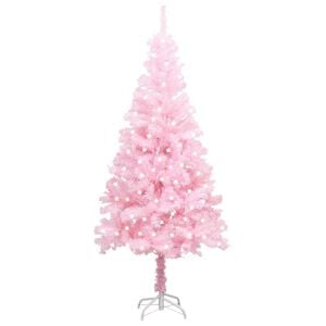vidaXL Artificial Christmas Tree Pink PVC, Steel Extra tall