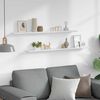 vidaXL Wall Shelf Set of 2 White MDF Medium Wall mounting Wall Shelf