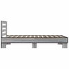 vidaXL Bed Frame Grey Sonoma Engineered Wood, Metal Single Durable