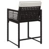 vidaXL Garden Chair Set of 4 Black, Cream PE rattan