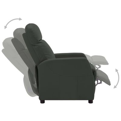 vidaXL Recliner Anthracite Faux Leather