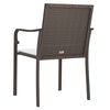 vidaXL Garden Chair Set of 4 Brown PE Rattan Standard Modern