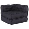 vidaXL Pouffe Anthracite 100% Cotton Medium Modular Pouffe Square