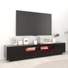 vidaXL TV Cabinet Black Engineered Wood 78.7 x 13.8 x 15.7 in TV Cabinet