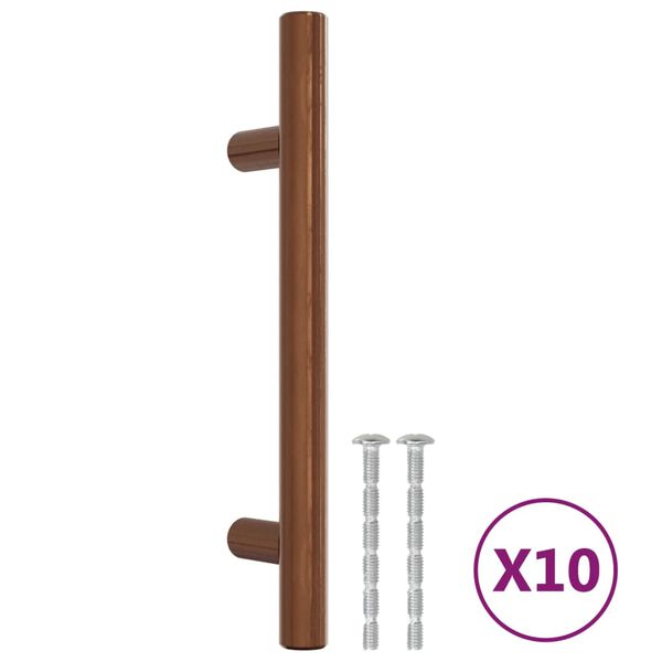 vidaXL Cabinet Handle Set of 10 Bronze Stainless Steel Standard
