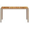 vidaXL Garden Table Set of 4 Beige PE rattan Standard