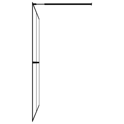 vidaXL Walk-in Shower Screen Frosted Tempered Glass 46.5"x74.8"