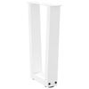 vidaXL Dining Table Leg White Powder-coated Steel Small Adjustable Feet