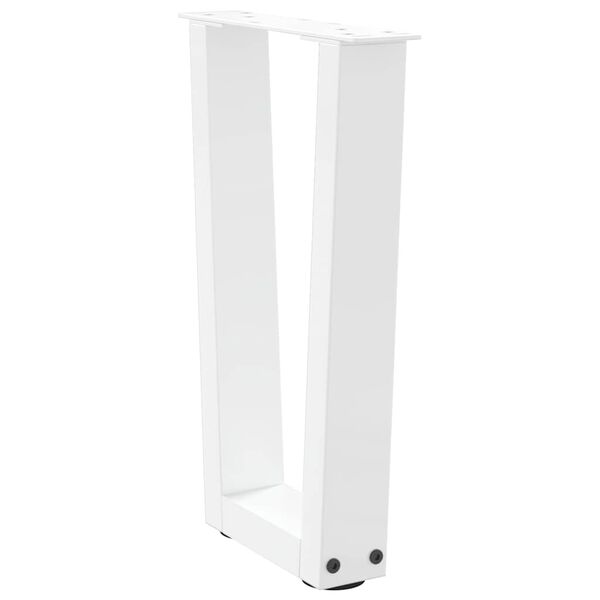 vidaXL Dining Table Leg White Powder-coated Steel Small Adjustable Feet
