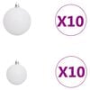 vidaXL Artificial Pre-lit Christmas Tree with Ball Set Silver 94.5" PET