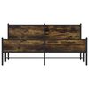 vidaXL Bed Frame Smoked Oak Steel Super King Bed Frame Rectangular