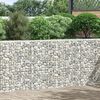 vidaXL Gabion Raised Bed Silver Galvanized Steel 59.1 x 7.9 x 39.4 in