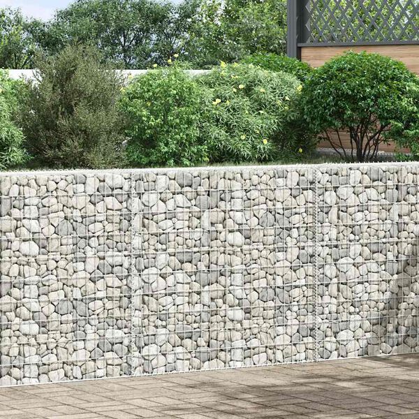 vidaXL Gabion Raised Bed Silver Galvanized Steel 59.1 x 7.9 x 39.4 in