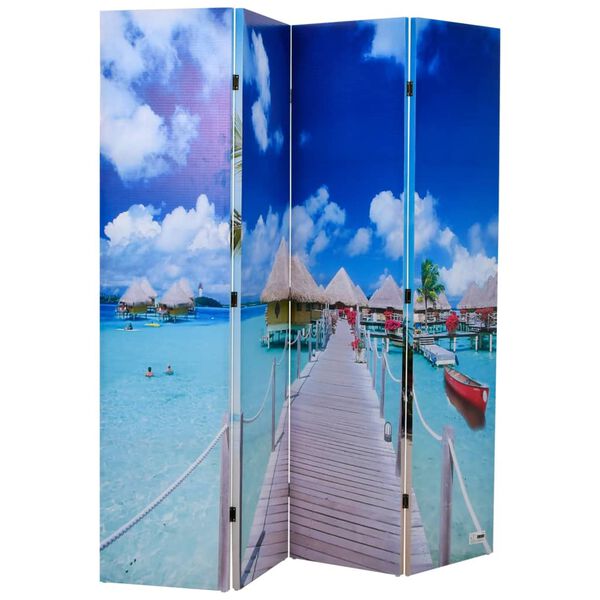 vidaXL Folding Room Divider 63"x66.9" Beach