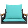 vidaXL Patio Swing Bench Black