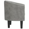 vidaXL Tub Chair Light grey Velvet (100% polyester), Pinewood, Plywood, Foam