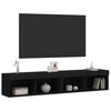 vidaXL TV Cabinet Set of 2 Black Engineered wood Medium TV Cabinet