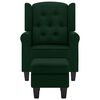 vidaXL Armchair Dark Green Fabric (100% polyester), Plywood, Plastic