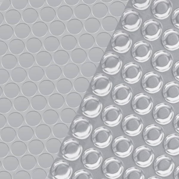vidaXL Pool Cover Silver Polyethylene 192.1 x 96.1 in Collapsible