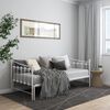vidaXL Pull-out Sofa Bed Frame without Mattress White Metal 90 x 78.7 "