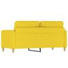 vidaXL 2-seater Sofa Light Yellow Polyester, Metal, Textilene, Foam Medium