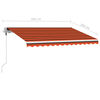 vidaXL Retractable Awning Orange and Brown