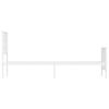 vidaXL Bed Frame White Steel 29.5 x 75 in Bed Frame Rectangular