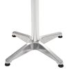 vidaXL Garden Table Silver Aluminum, Stainless Steel 23.6 x 23.6 x 27.6 in