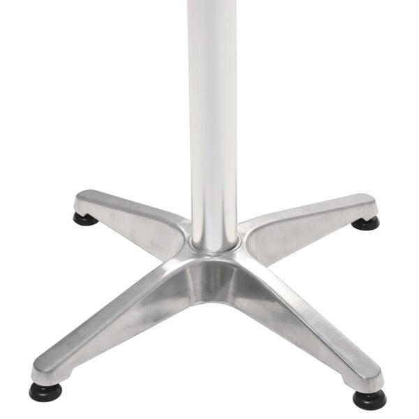 vidaXL Garden Table Silver Aluminum, Stainless Steel 23.6 x 23.6 x 27.6 in