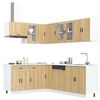 vidaXL Kitchen Cabinet Set Sonoma oak Engineered wood and glass Large