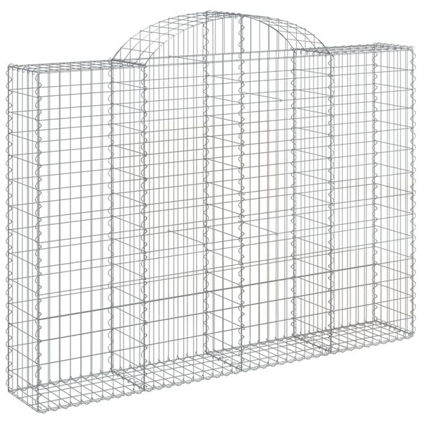 vidaXL Gabion Basket Set of 7 Silver Galvanized Iron
