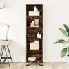 vidaXL Bookcase Smoked Oak Engineered wood, metal Medium Bookcase