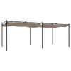 vidaXL Pergola with Retractable Roof Taupe 231.9"x115"x90.6"