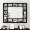 vidaXL Mirror Cabinet Black Engineered wood, acrylic 35.8x5.9x30.1 in