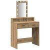 vidaXL Dressing Table Brown 31.10 x 16.14 x 55.12 in Engineered Wood