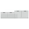 vidaXL TV Cabinet High gloss white Engineered wood 62.4 in TV Cabinet