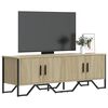 vidaXL TV Cabinet Sonoma Oak Engineered Wood, Metal 48.0 in wide
