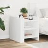 vidaXL Bedside Cabinet White Engineered wood Medium Bedside Cabinet