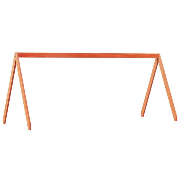 vidaXL Kids'Bed Roof Wax brown Solid pine wood 82.3 x 33.7 x 34.6 in