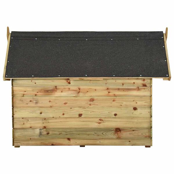 vidaXL Dog House Green Treated Pinewood Large Expandable Dog House