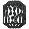 vidaXL Lamp Shade Black Iron, Paper Ø9.1 in x 11.0 in Decorative Inlays