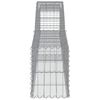 vidaXL Arched Gabion Baskets 15 pcs 157.5x11.8x40/60" Galvanised Iron