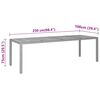 vidaXL Garden Table Black Solid Acacia wood 98.4 x 39.4 x 29.5 in