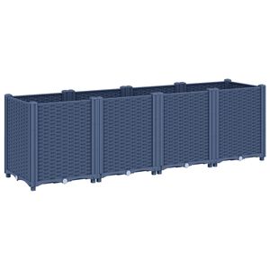 vidaXL Garden Planter Blue Grey Polypropylene Large Modular