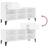 vidaXL Shoe Cabinet High gloss white Engineered wood Medium Shoe Cabinet