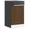 vidaXL Dishwasher Panel Brown oak Engineered wood 17.7x0.6x26.4 in