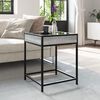 vidaXL Coffee Table Grey Sonoma Engineered wood, glass, metal Compact